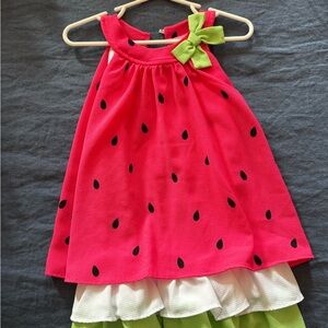 Good Lad Pink and Lime Girls' Watermelon Dress